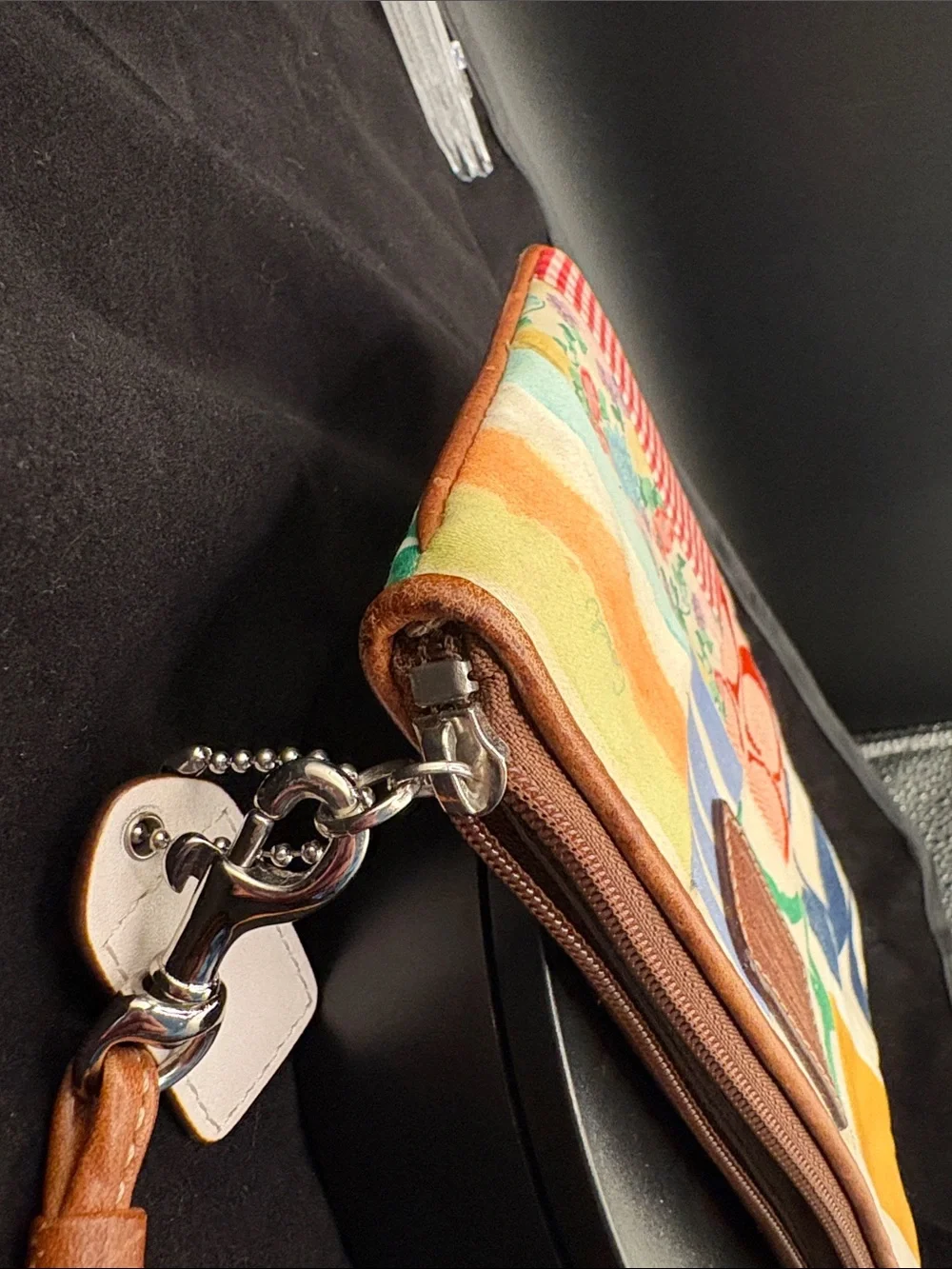 Vintage Coach Y2K Multicolor Patchwork Wristlet VGUC